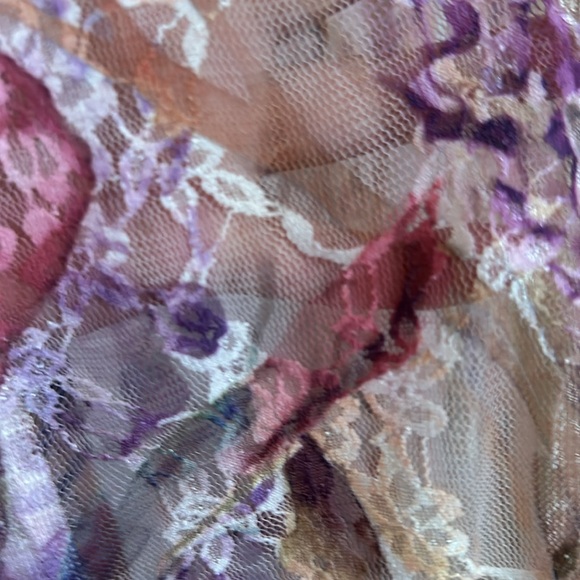 Roz & Ali Lace Overlay Top Size 1X NWOT - Picture 12 of 15